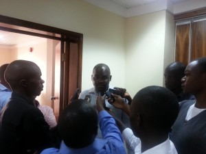 MEIC Taskforce Member, Moses Mkandawire, responds to questions from journalists.
